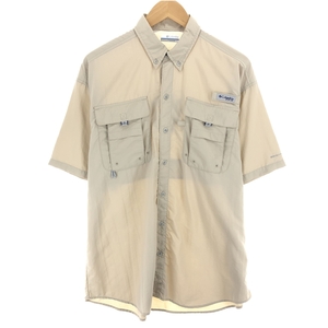 古着 コロンビア Columbia PFG ボタンダウン 半袖 フィッシングシャツ メンズM /eaa465860