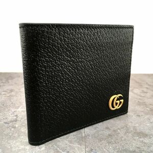 ☆送料無料☆ 未使用品 GUCCI 二つ折り札入れ 42876 プチマーモント ブラック 199