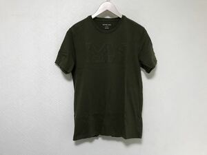 本物マイケルコースMICHAELKORSロゴコットン半袖Tシャツメンズビジネススーツ茶ブラウンSコロンビア製