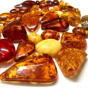 1円〜!!≪天然本琥珀おまとめ556ct≫j 約111.2g ルース 裸石 宝石 ジュエリー jewelry アンバー amber こはく コハク ロイヤル w4ま109