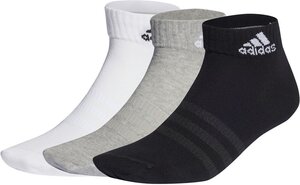 1477406-adidas/ジュニア メンズ レディース 3Pソックス アンクルソックス 薄手・軽量/M