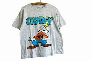 グッドプリントアメリカ製USA製90SビンテージVelva SheenベルバシーンボディGOOFYグーフィープリントTシャツL霜降りグレーディズニーn23667