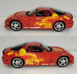 レーシングチャンピオン 1/18 ワイルドスピード X2 マツダ FD RX7 ダイキャストモデルカー