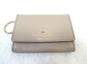 ケイトスペード/kate spade シダーストリート/CEDAR STREET パスケース 定期/カード ケース ベージュ 中古