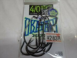 オーナー　ＯＷＮＥＲ【即決】パラ　オカッパリフック　サイズ4/０　Ｂ－９１　　オフセットフック　　新品Ｈ