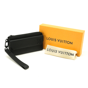 ルイヴィトン LOUIS VUITTON ジッピー ウォレット グレインレザー LV アエログラム M69831 長財布 ブラック 中古 maw15015