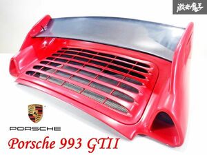 【 程度良好!! 】Warner Porsche ポルシェ 911 993 GT2 type リア エンジンフード ウィング インテークダクト ガーズレッド GuardsRed 棚31