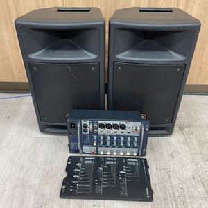 【S-1】 YAMAHA STAGEPAS 300 ポータブルPAシステム ヤマハ ステージパス ボタン不良多数 ノブガリあり 2822-221