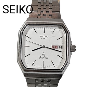 【即決 良品 稼働】1230-3 綺麗 SEIKO silverwave セイコー シルバーウェーブ 5933 5120 クォーツ メンズ 腕時計 デイデイト スクエア