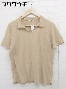 ◇ BEAMS ビームス Vネック 半袖 Tシャツ カットソー ベージュ メンズ