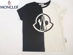 新品同様 MONCLER モンクレール★キッズ　黒×白　ストレッチTシャツ　6（116㎝）