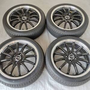 16インチ 5.5J＋48 4-100 タイヤ付4本セット 165/50R16 NBOX タント スペーシア ルークス ワゴンR ムーヴ アルト デイズ(W2312-1WA)