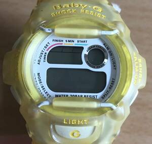 322-0446 CASIO カシオ Baby-G Reef W.C.C.S. レディース腕時計　クオーツ　デジタル　黄色　イエロー　BG-370 電池切れ　動作未確認