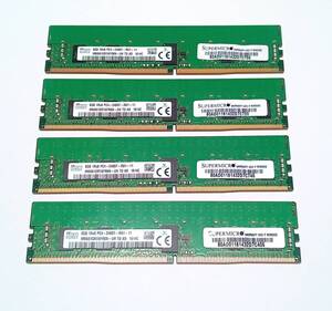 SKHynix　DDR4-2400 PC4-19200　8GBx4枚セット 合計32GB　DDR4 Registeredメモリ　動作OK