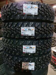 新品 未使用 スパイクタイヤ 185/85R16 105/103N LT 4本 YOKOHAMA GEOLANDAR M/T G003 2023年製 カップピン スノーアタック ジムニー JB23