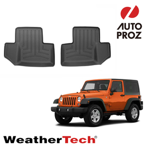 フロアマット ジープ JKラングラー 2ドア 2014-2018年式 2列目 フロアライナー 2ピース ブラック WeatherTech 正規品