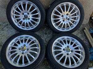 Carlsson カールソン CR 1/16 15インチ 5J +45 PCD 100 4H ヨコハマ ブルーアースGT!! 165/55R15 19年製 4本