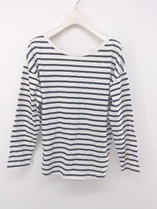 ◇ green label relaxing UNITED ARROWS ボーダー 長袖 Tシャツ カットソー ホワイト系 ブラック レディース P