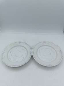 2枚セット ROYAL COPENHAGEN ロイヤルコペンハーゲン ブルーフルーテッド 619 約19㎝ プレート 皿 デザート皿