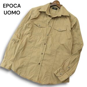 EPOCA UOMO エポカ ウォモ 通年★ 長袖 ワーク シャツ Sz.48　メンズ　A4T09969_9#C