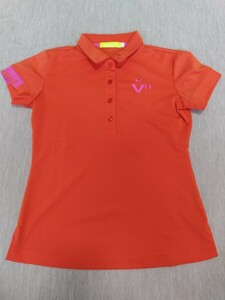 ＼送料込み！／【VIVA HEART】ビバハート 半袖ポロシャツ オレンジ Sサイズ相当 サイズ38 ゴルフウェア GOLF スポーツ ファッション