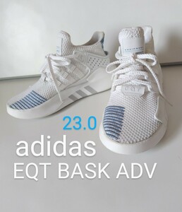 adidas 23cm アディダス オリジナルス EQT BASK ADV レディーススニーカー バスケットシューズ ホワイト/アッシュブルー