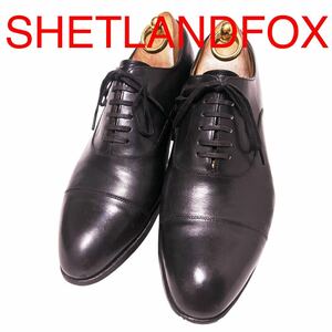 372.SHETLANDFOX シェットランドフォックス ケンジントンⅡ ストレートチップ レザーシューズ ブラック 7