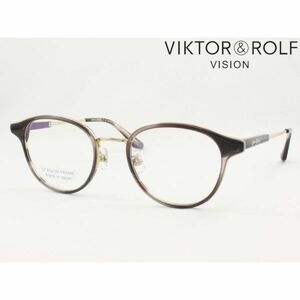 VIKTOR&ROLF/ヴィクターアンドロルフ・ボストン カラーレンズ（ブラウン）度入り＋0.6程度・MADE IN JAPAN 日本製 定価：31,900円