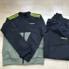 adidas ジャージ 黒/オリーブ 100%ポリエステル