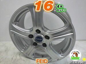 [中古ホイール4本セット]FEID[16x6.5J+38/114.3/5H]レクサスIS,アルヴェル,プリウスα,エルグランド,リーフ,デリカ,アクセラ,オデッセイ