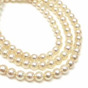 ◆アコヤ本真珠ベビーパールネックレス◆J 約6.4g 約37.5cm 3.0mm珠 pearl パール jewelry necklace ジュエリー DA0/DB0