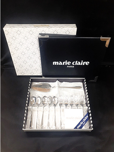 保管未使用品【5人用 marie claire カトラリーセット ステンレス 18-10】ルミエール カフェ・ケーキセット11P MC-131 マリクレール