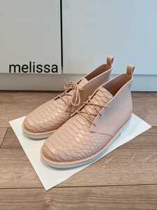 新品 melissa+BAJA EAST デザートブーツ 未使用 メリッサ 雨靴 レインシューズ パイソン