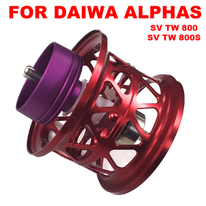 ダイワ アルファス DAIWA ALPHAS SV TW 800 800s ベイトリール 替えスプール 浅溝 シャロースプール 金属製スプール 改装 交換用 軽量 赤色
