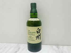 A2875 SUNTORY サントリー 白州 12年 シングルモルトウイスキー 43％ 700ml 未開栓