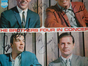 【LP】ブラザーズフォー(YS518C日本コロムビア1965年ペラ初回/当時物全員直筆サイン/REALTIME AUTOGRAPH/THE BROTHERS FOUR IN CONCERT)