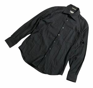 ■ Paul Smith LONDON ポールスミス ロンドン ■ ブロックチェック デザイン 長袖 ボタン シャツ ダークグレー L