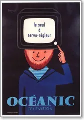 【在庫処分】ポスター「OCEANIC テレビ サヴィニャック 1959年」