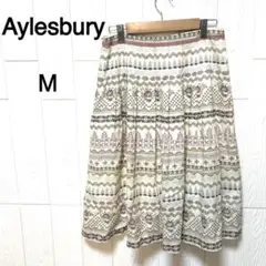 Aylesbury アリスバーリー スカート ひざ丈 柄物 9号 フレア