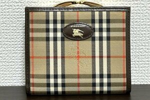 BURBERRY バーバリー 財布 コインケース がま口 ウォレット 二つ折り ノバチェック ブランド ■佐062