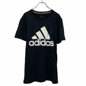 adidas 半袖 プリント Tシャツ アディダス L ブラック クルーネック 古着卸 アメリカ仕入 a607-6910