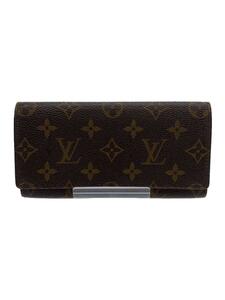 LOUIS VUITTON◆ポルト・円・3カルト・クレディ_モノグラム・キャンバス_BRW/PVC/BRW/総柄/レディース