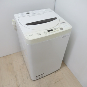 SHARP シャープ 全自動洗濯機 5.5kg ES-GA5B 送風・簡易乾燥 2018年製 ホワイト 洗浄・除菌済