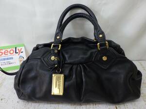 MARC BY MARC JACOBS マークバイマークジェイコブス レザーハンドバッグ 黒 中古品 241109