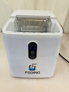 11h7 必見! 家庭用製氷機 FOOING フーイング A202306 コンパクト ホワイト 小型製氷機 高速製氷 1.2L 氷 製氷 中古品 現状品