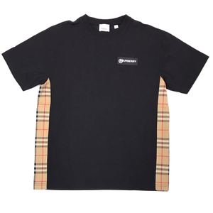 バーバリー サイズ XS TP 半袖 ノバチェック Tシャツ メンズ ブラック系 コットン100％ ワッペン トップス Burberry