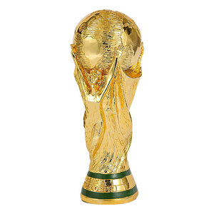 新作サッカーワールドカップ　トロフィー風　おもちゃ　置物　36ｃｍ