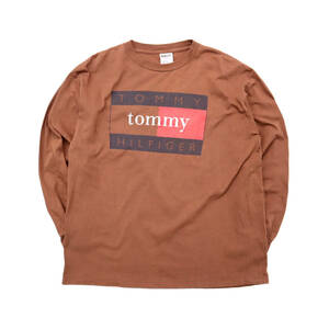 送料無料 レア 90s ビンテージ TOMMY HILFIGER トミーヒルフィガー ロンT 長袖 ロング Tシャツ 90年代 ストリート 古着 メンズ XL アメカジ