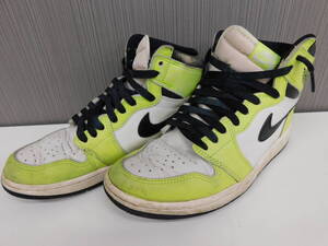 Nike Air Jordan 1 High OG Volt Visionaire 25cm 現状品 ナイキ エアジョーダン1 ハイ OG ボルト ヴィジョネア シューズ 激安1円スタート