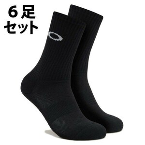 【新品】オークリー [6足セット] 2P SOCK REGULAR x3 FOS901563 23-25cm Blackout(02E) Oakley ソックス レギュラー 靴下 01-05-00013